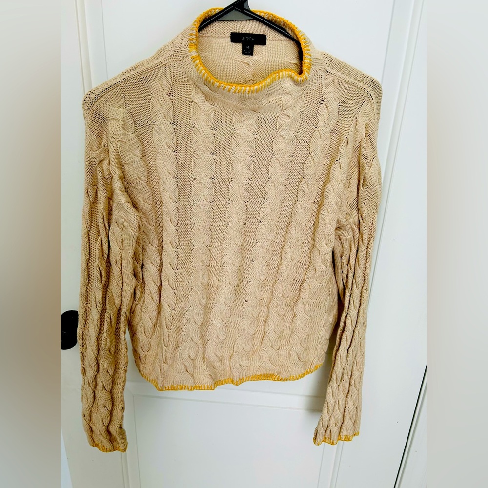 Tan J Crew sweater size M